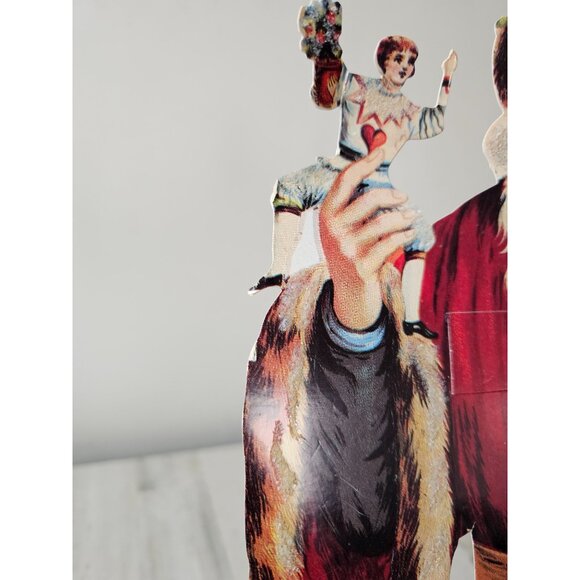 Old print factory Santa cardboard advent calendar Xmas Father Christmas vintage - Picture 11 of 11